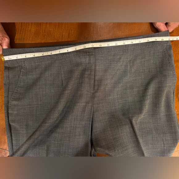 Talbots straight leg trousers / dressy pants w/ stretchy waist. Grey. 18W - Picture 13 of 13